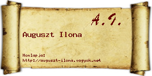 Auguszt Ilona névjegykártya